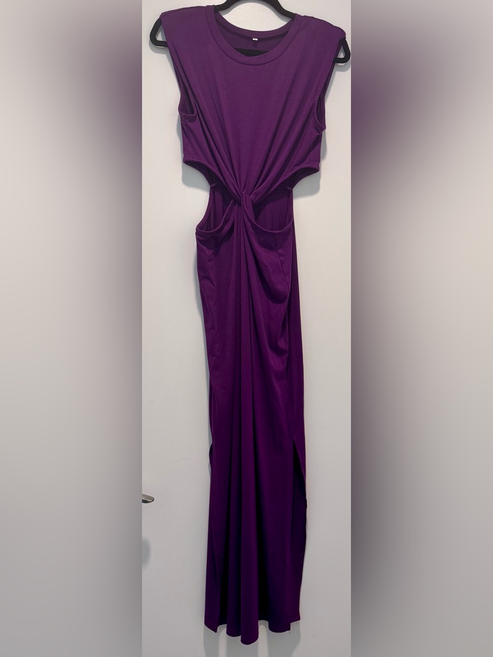 Purple Cutout Twist Front Maxi Dress Size S